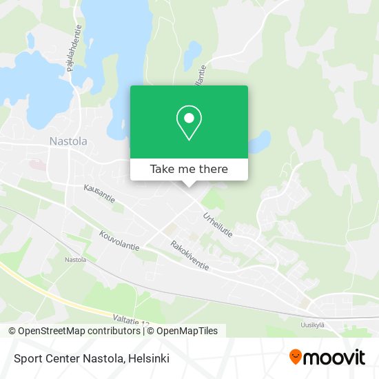 Sport Center Nastola map