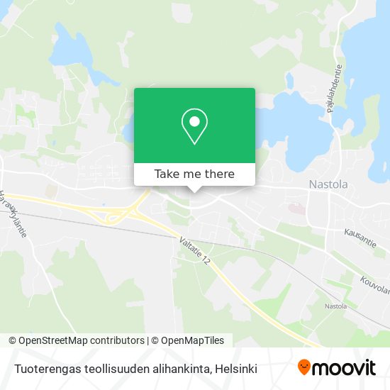 Tuoterengas teollisuuden alihankinta map