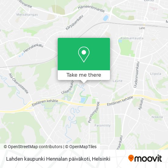 Lahden kaupunki Hennalan päiväkoti map