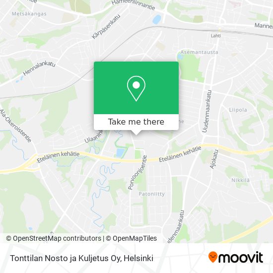 Tonttilan Nosto ja Kuljetus Oy map