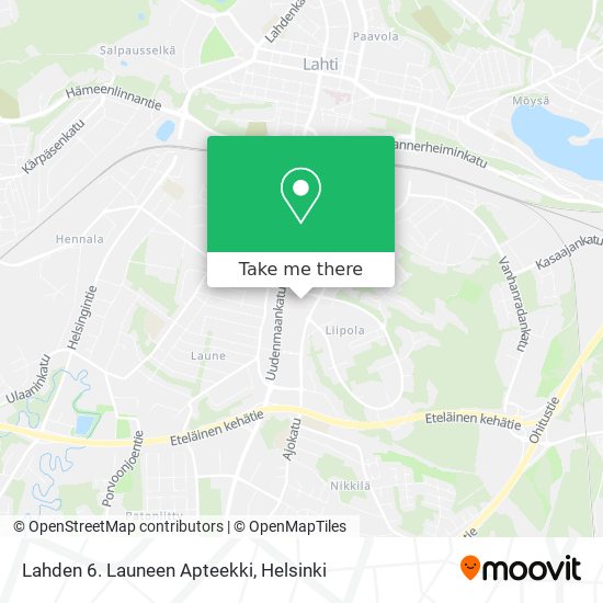 Lahden 6. Launeen Apteekki map