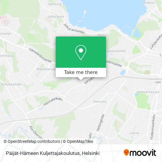 Päijät-Hämeen Kuljettajakoulutus map