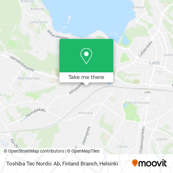 Toshiba Tec Nordic Ab, Finland Branch map