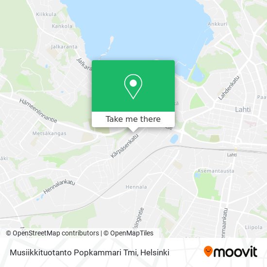 Musiikkituotanto Popkammari Tmi map