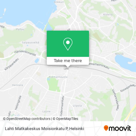 Lahti Matkakeskus Moisionkatu P map