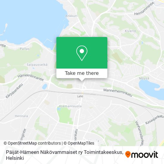 Päijät-Hämeen Näkövammaiset ry Toimintakeeskus map