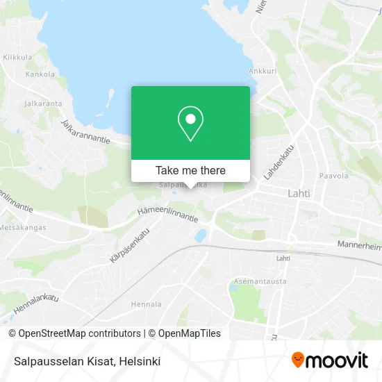 Salpausselan Kisat map