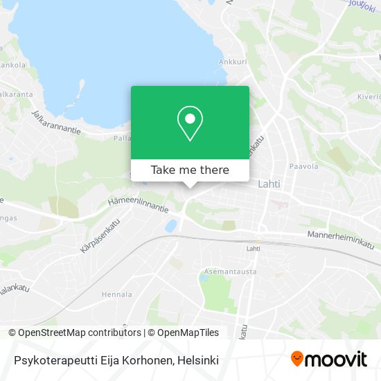 Psykoterapeutti Eija Korhonen map