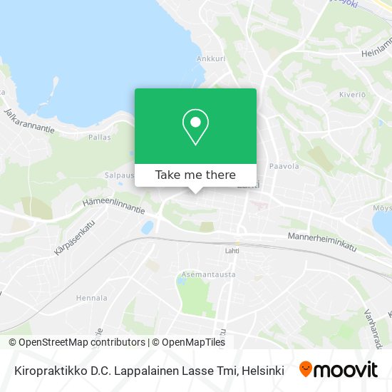 Kiropraktikko D.C. Lappalainen Lasse Tmi map