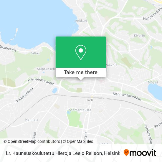 Lr. Kauneuskoulutettu Hieroja Leelo Reilson map