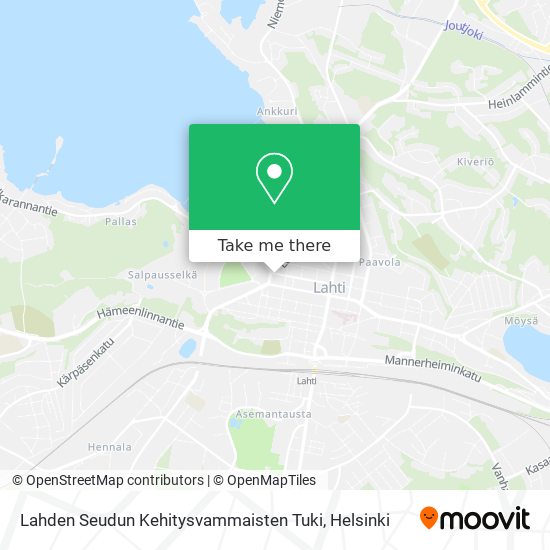 Lahden Seudun Kehitysvammaisten Tuki map