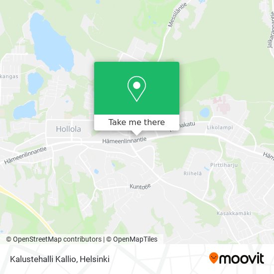 Kalustehalli Kallio map