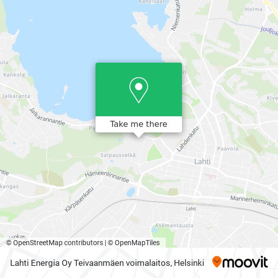 Lahti Energia Oy Teivaanmäen voimalaitos map