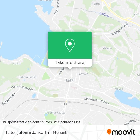 Taiteilijatoimi Janka Tmi map