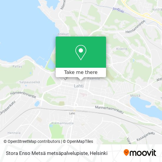 Stora Enso Metsä metsäpalvelupiste map