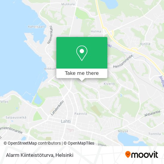 Alarm Kiinteistöturva map