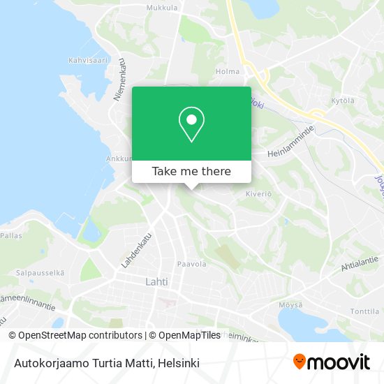 Autokorjaamo Turtia Matti map