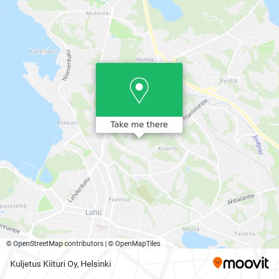 Kuljetus Kiituri Oy map
