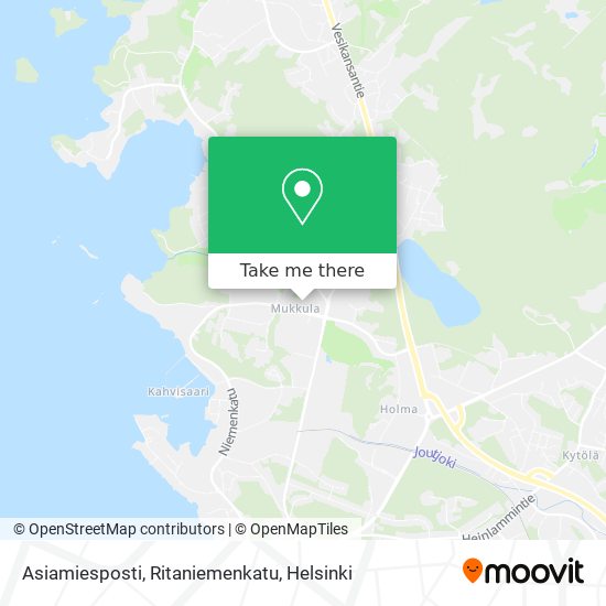 Asiamiesposti, Ritaniemenkatu map