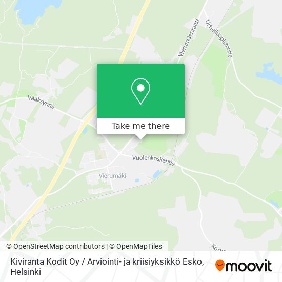 Kiviranta Kodit Oy / Arviointi- ja kriisiyksikkö Esko map