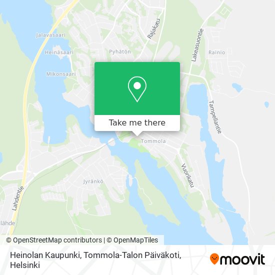 Heinolan Kaupunki, Tommola-Talon Päiväkoti map