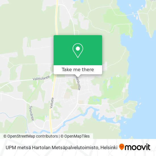 UPM metsä Hartolan Metsäpalvelutoimisto map