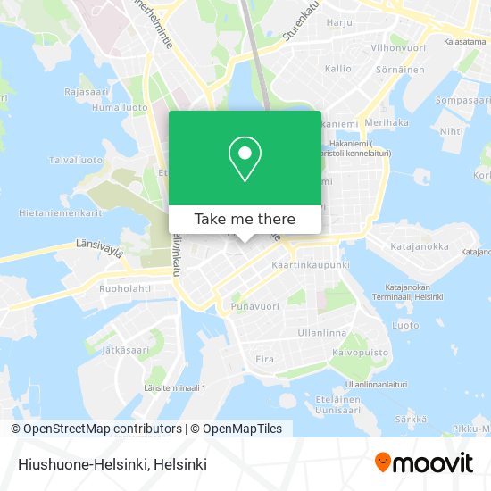 Hiushuone-Helsinki map