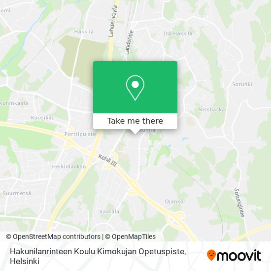 Hakunilanrinteen Koulu Kimokujan Opetuspiste map