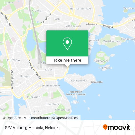 S/V Valborg Helsinki map
