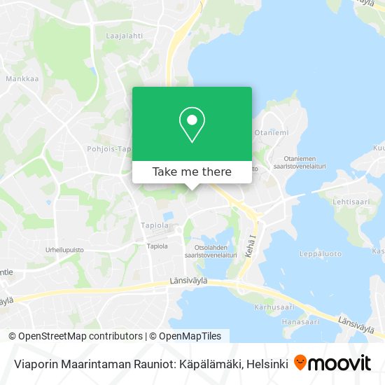 Viaporin Maarintaman Rauniot: Käpälämäki map