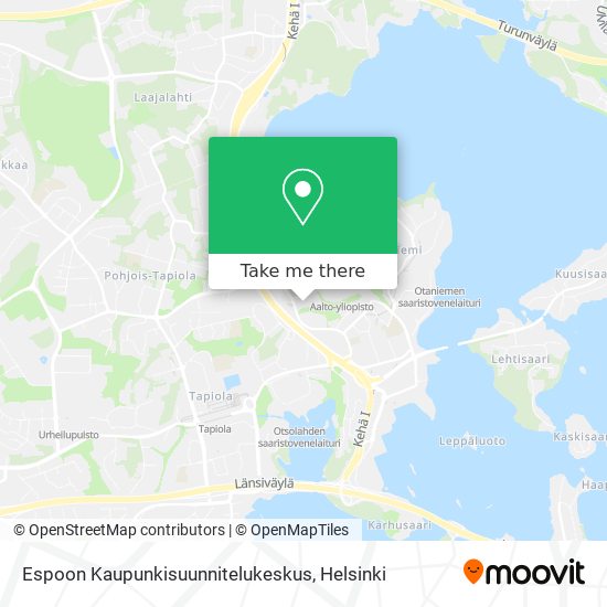 Espoon Kaupunkisuunnitelukeskus map