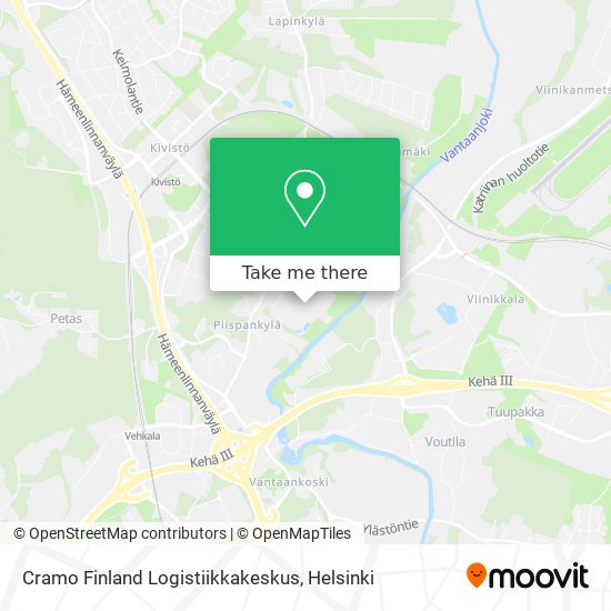 Cramo Finland Logistiikkakeskus map