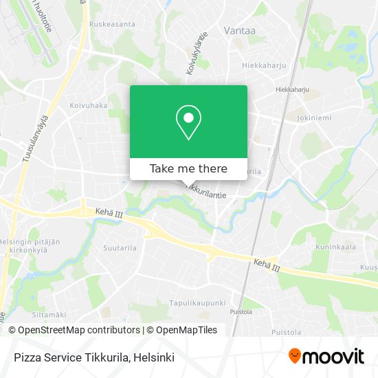 Pizza Service Tikkurila map