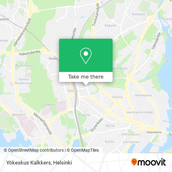 Yökeskus Kalkkers map