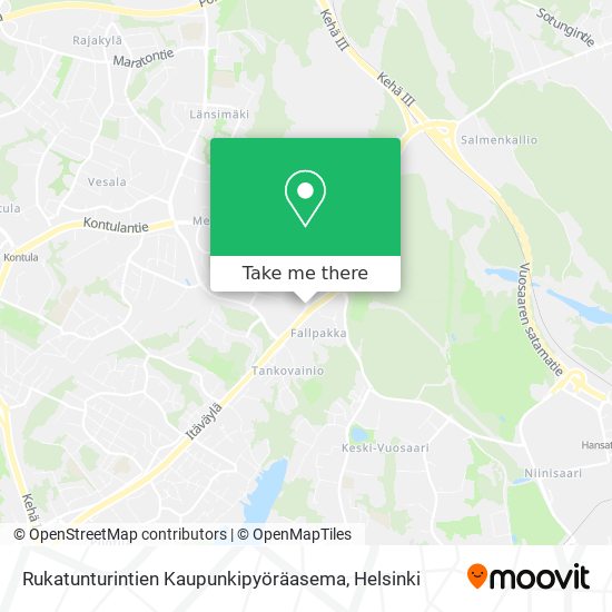 Rukatunturintien Kaupunkipyöräasema map