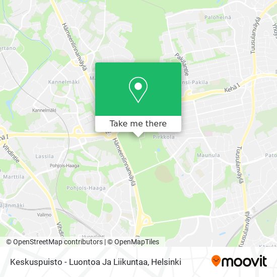 Keskuspuisto - Luontoa Ja Liikuntaa map