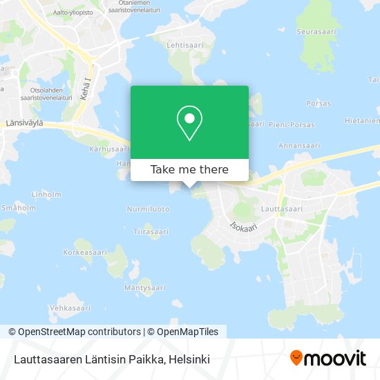 Lauttasaaren Läntisin Paikka map
