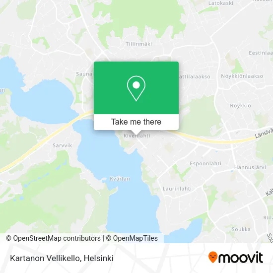 Kartanon Vellikello map