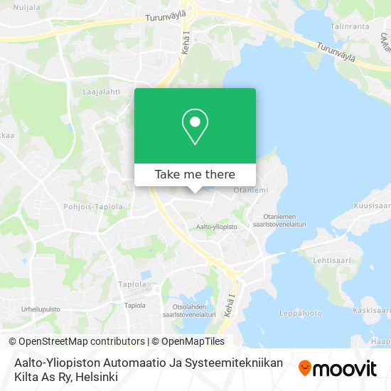 Aalto-Yliopiston Automaatio Ja Systeemitekniikan Kilta As Ry map