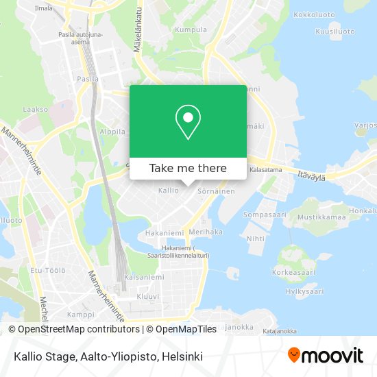 Kallio Stage, Aalto-Yliopisto map