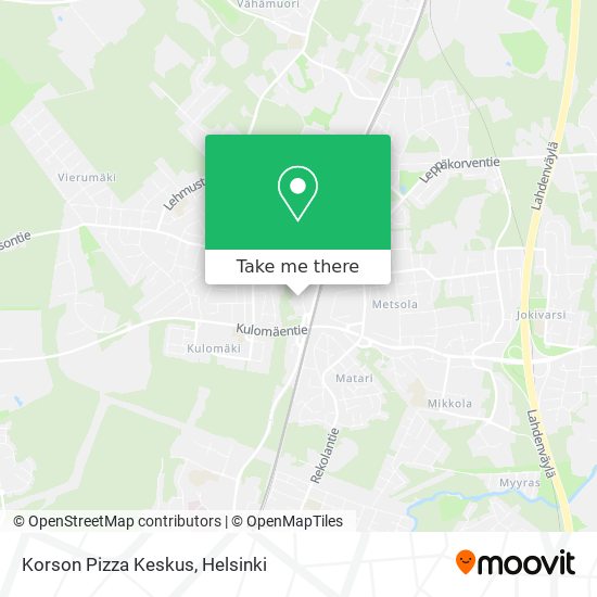 Korson Pizza Keskus map