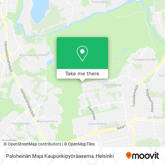 Paloheinän Maja Kaupunkipyöräasema map