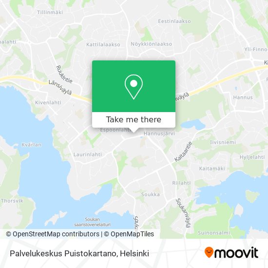 Palvelukeskus Puistokartano map