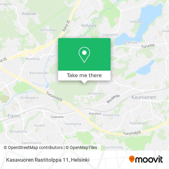 Kasavuoren Rastitolppa 11 map