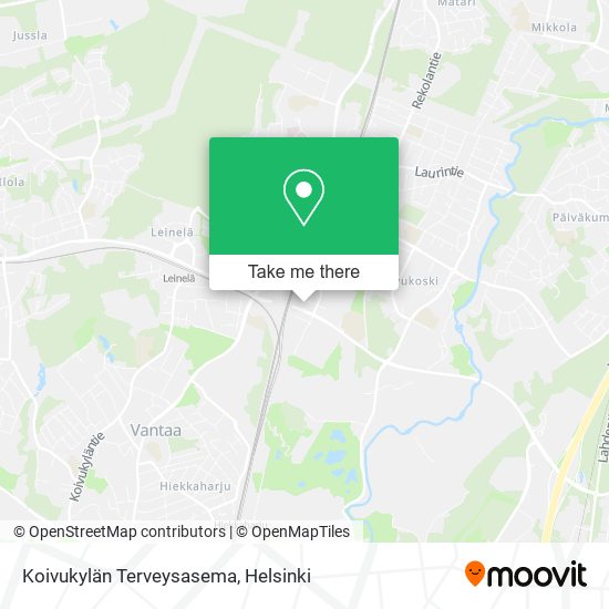 How to get to Koivukylän Terveysasema in Vantaa by Bus or Train?