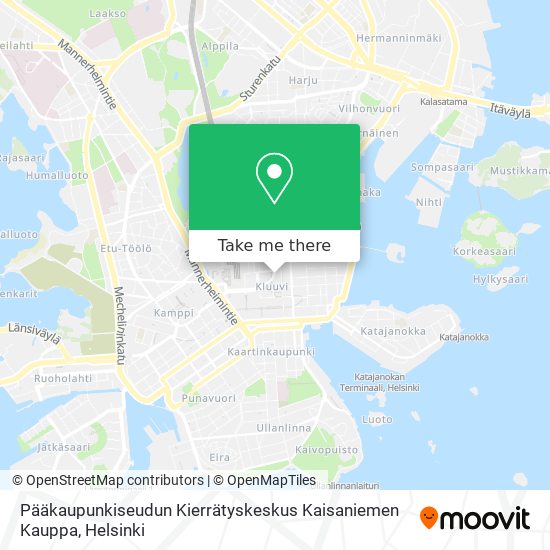 Pääkaupunkiseudun Kierrätyskeskus Kaisaniemen Kauppa map