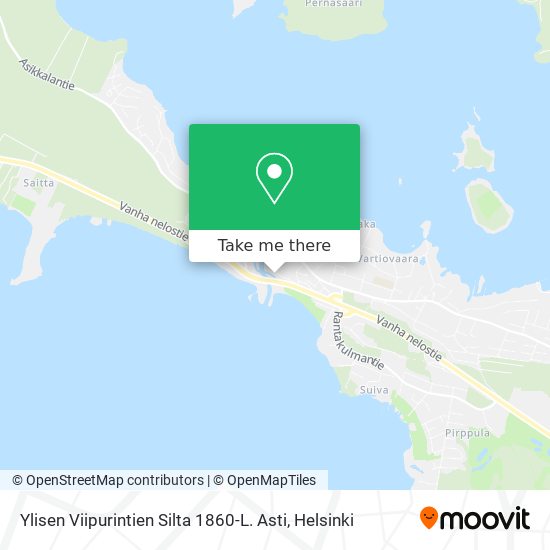 Ylisen Viipurintien Silta 1860-L. Asti map
