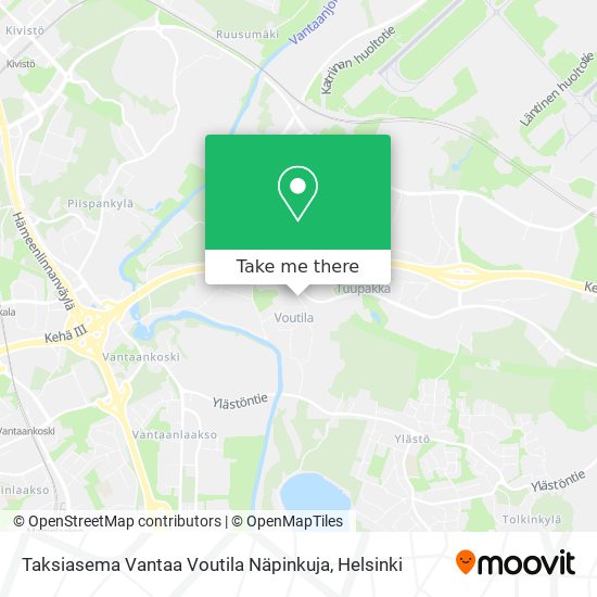 Taksiasema Vantaa Voutila Näpinkuja map