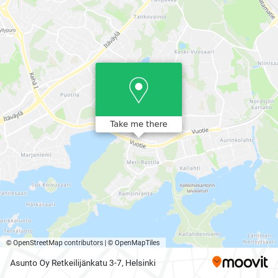 Asunto Oy Retkeilijänkatu 3-7 map