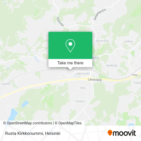 Rusta Kirkkonummi map
